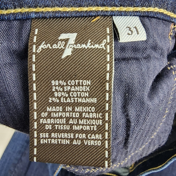7 For All Mankind Jeans Womens 31 Blue The Skinny Ankle Denim (31x29) - Picture 10 of 11